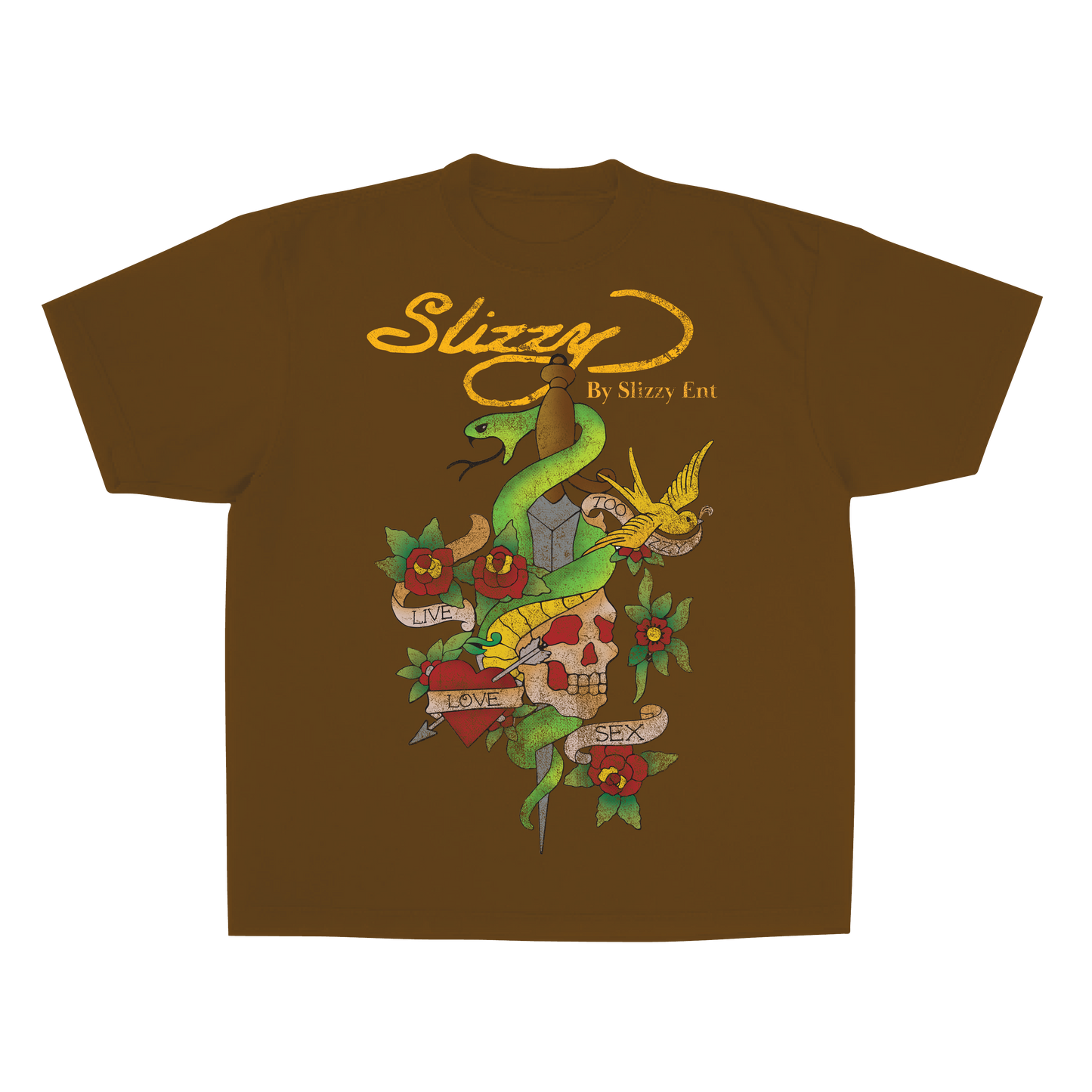SLIZZY HARDY S/S BROWN TEE